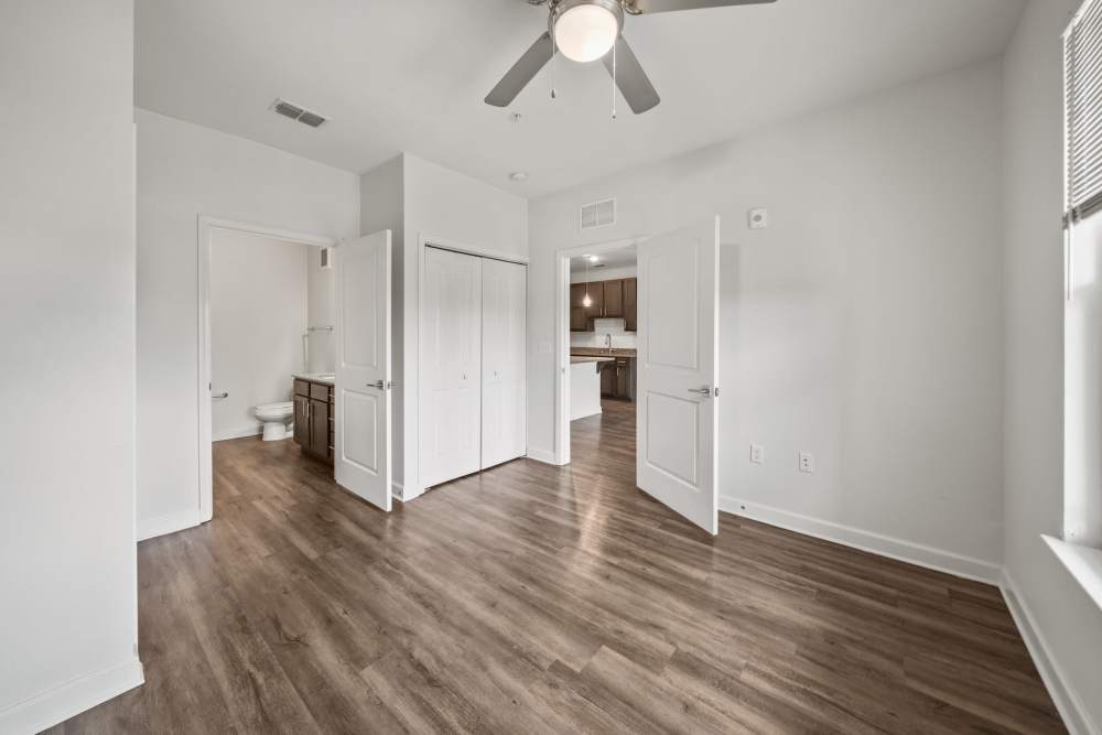 Unfurnished bedroom with attached bathroom at The Park at Massalina in Panama City,Florida