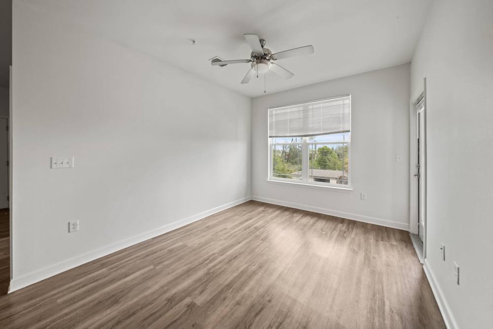 Apartment bedroom with a window at The Park at Massalina in Panama City,Florida