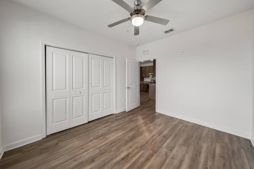 Bedroom with walk-in closet at The Park at Massalina in Panama City, Florida