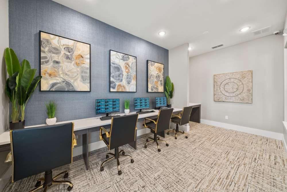 Cyber cafe for the residents at The Park at Massalina in Panama City,Florida