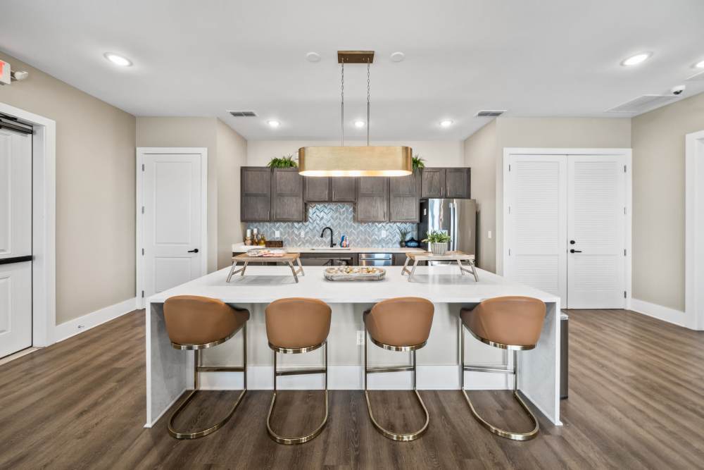 Clubhouse kitchen at The Park at Massalina in Panama City,Florida