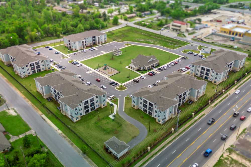 Aerial view of the property at The Park at Massalina in Panama City,Florida