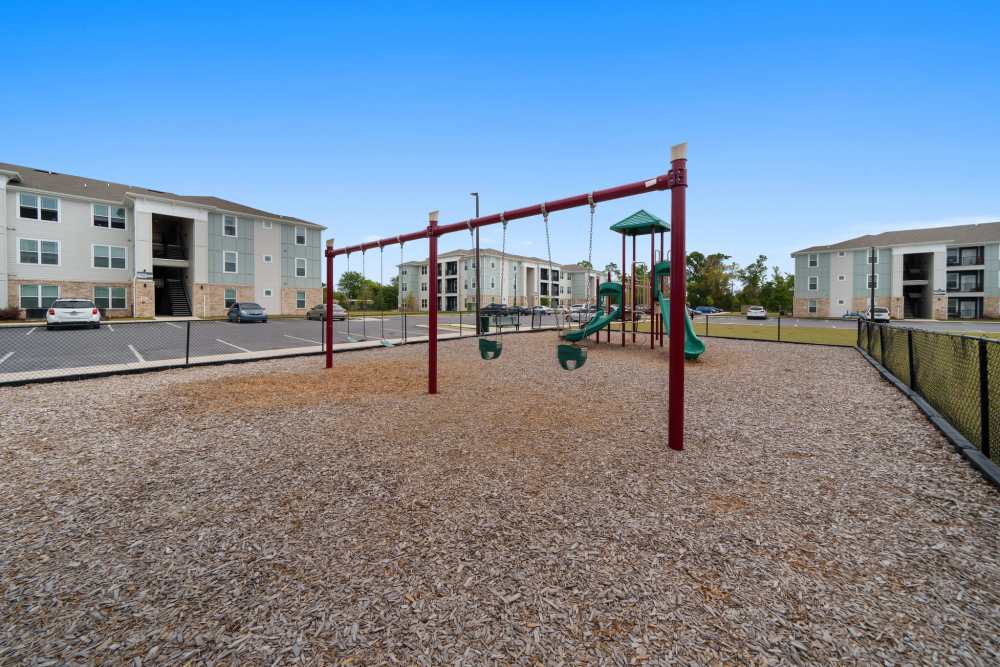 Swings at the playground at The Park at Massalina in Panama City,Florida