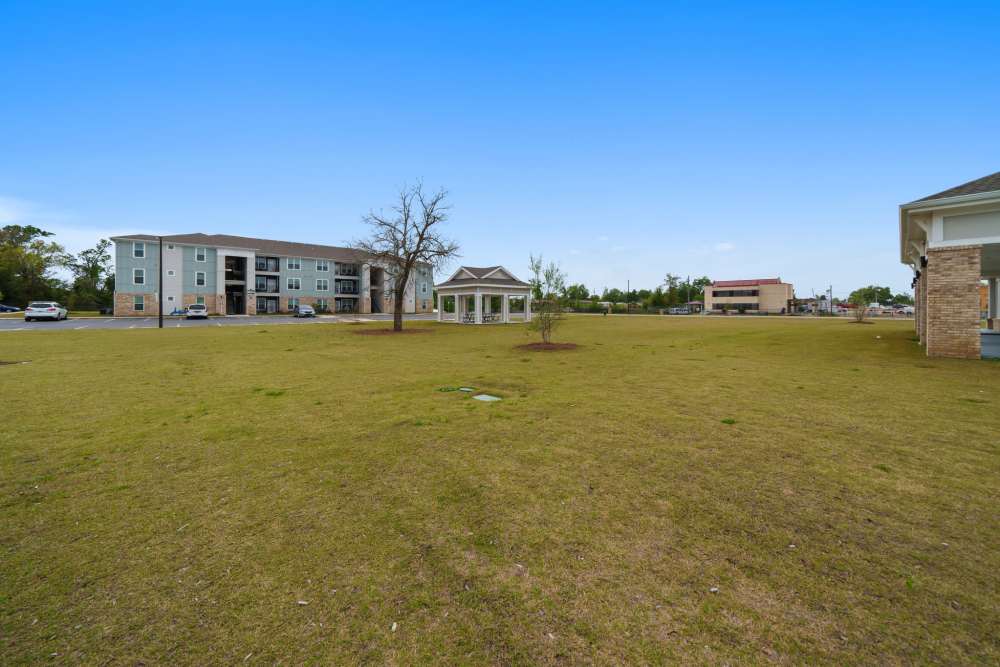 Large lawn at the front of the property at The Park at Massalina in Panama City,Florida