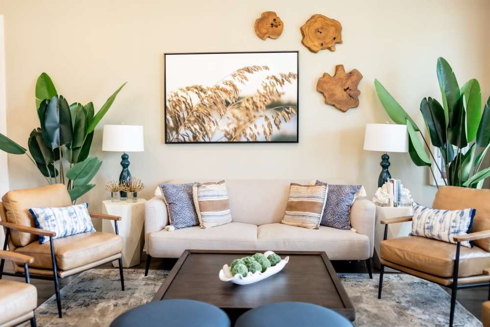 Community sitting area inside the clubhouse at The Park at Massalina in Panama City,Florida