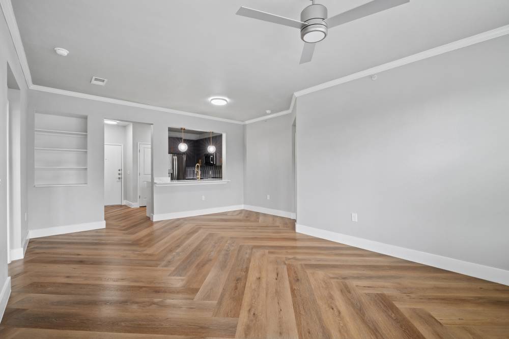 Open concept overlooking kitchen at Whitmore in Houston, Texas