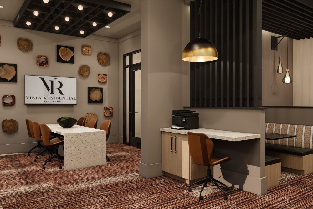 Spacious clubhouse at Main Street Vista in Holly Springs, North Carolina 