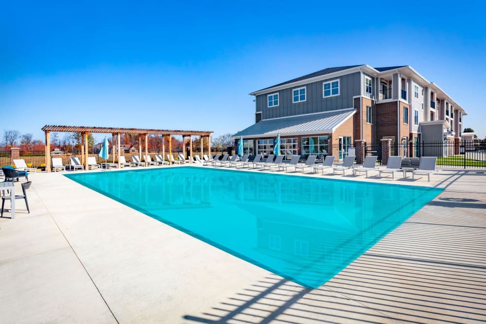 Pool at Flats at Stones Crossing in Greenwood, Indiana