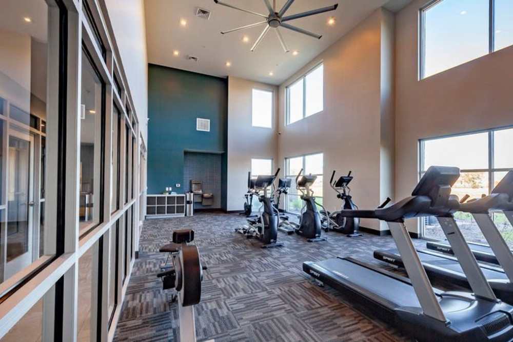 Gym at Flats at Stones Crossing in Greenwood, Indiana