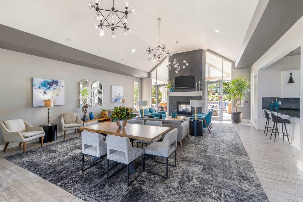 Community lounge area at Eastland Trails in Independence, Missouri