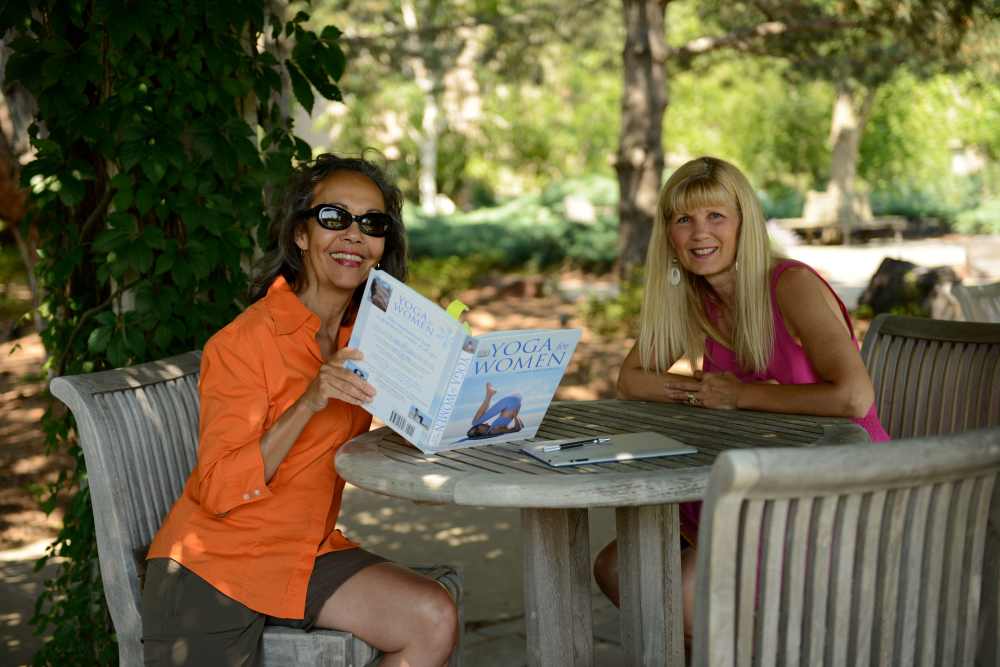 Friends biking outside near Cedars of Edina in Edina, Minnesota