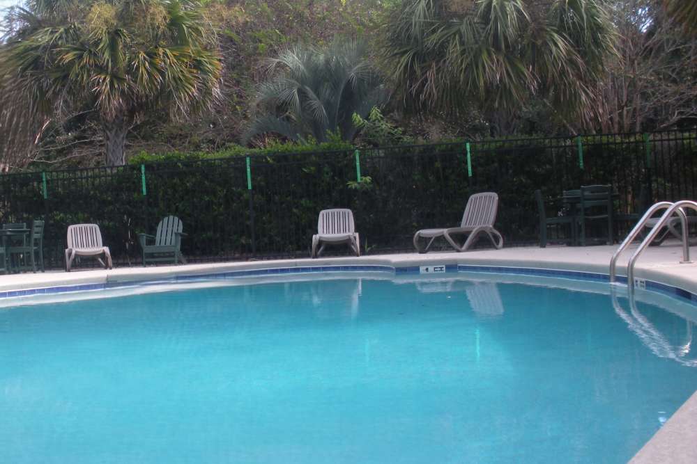 Swimming pool at Riverwood Apartments in Mount Pleasant, South Carolina