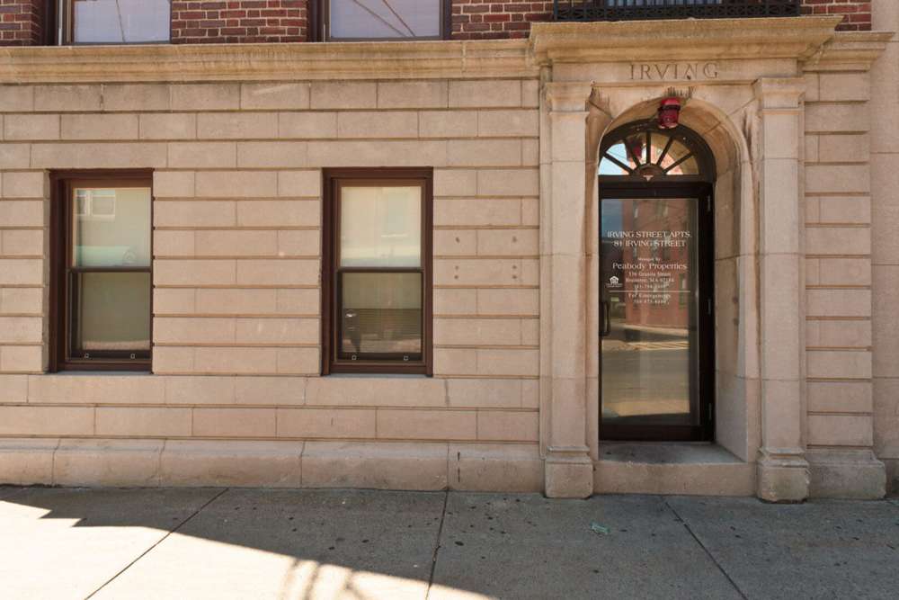 Community building leasing office at Irving Street in Framingham, Massachusetts