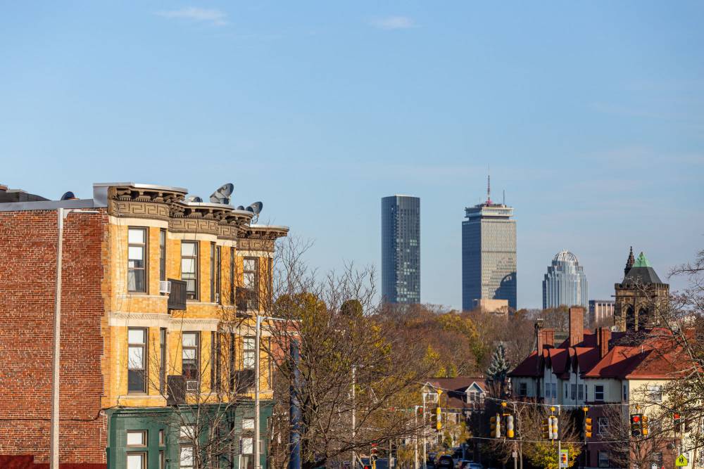 Ariel view of apartment at Humboldt Apartments in Roxbury. MA