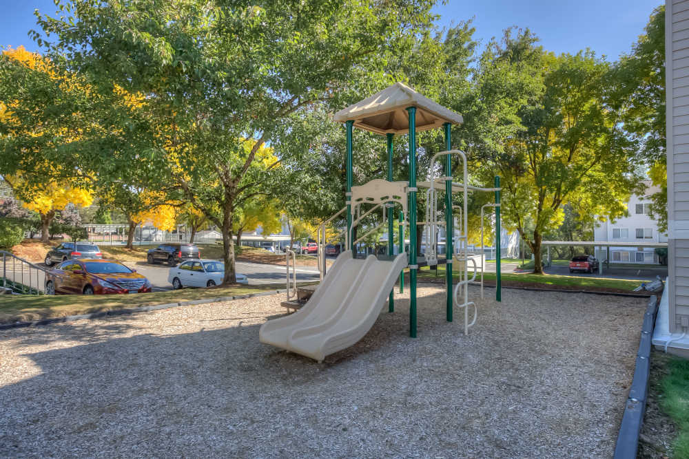 Community playground at Oak Hill Apartments in Portland, Oregon