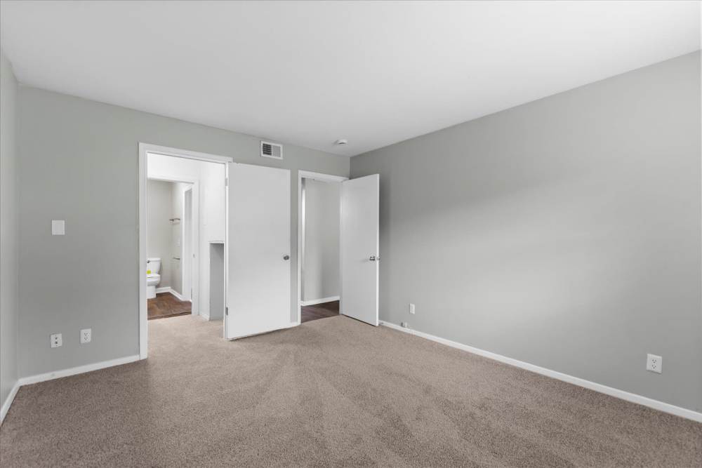 Well lit kitchen with black appliances at Riverside North Apartment Homes in Chattanooga, Tennessee