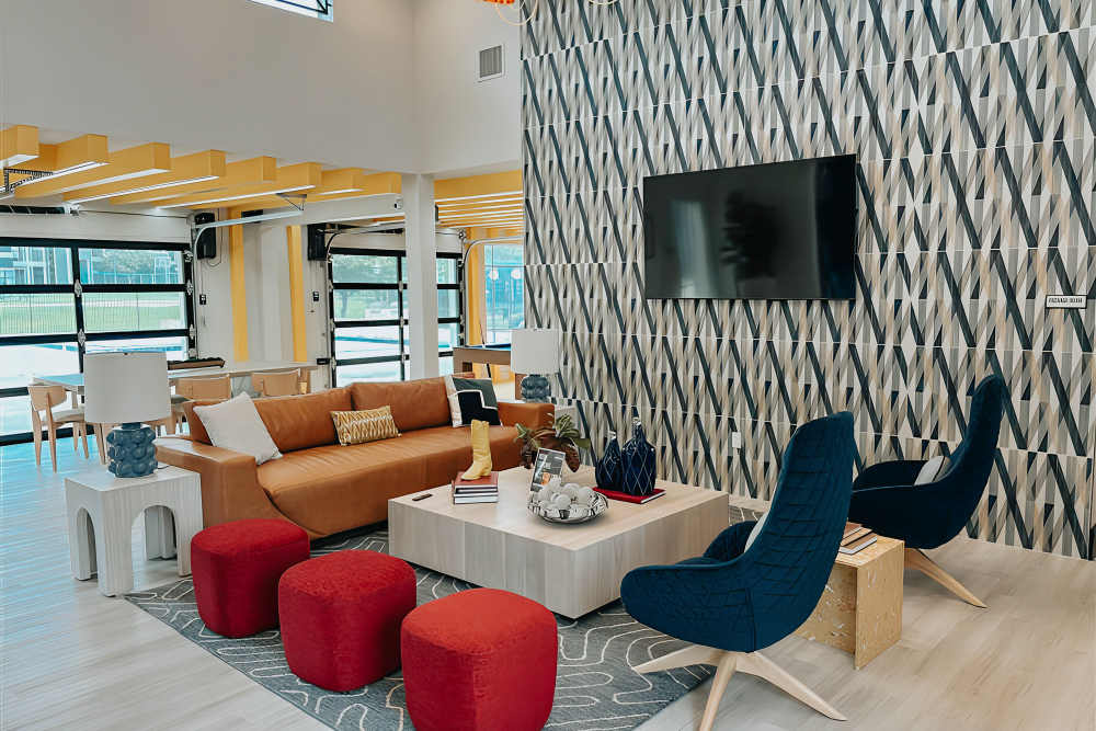 Clubhouse lounge at The Landing Lawrence 