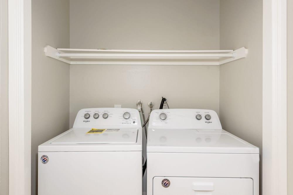 Washer and dryer at The Indie Glendale Collection in Glendale, California