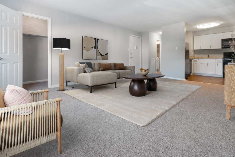 living room at Aston Pointe Apartments in Aston, Pennsylvania