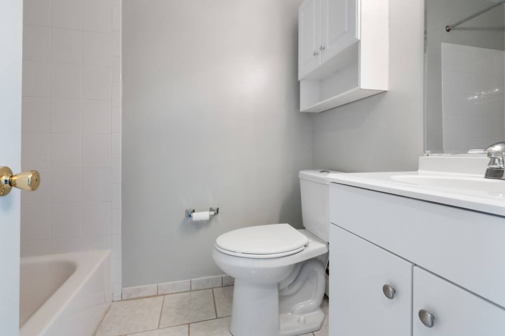 bathroom at Aston Pointe Apartments in Aston, Pennsylvania