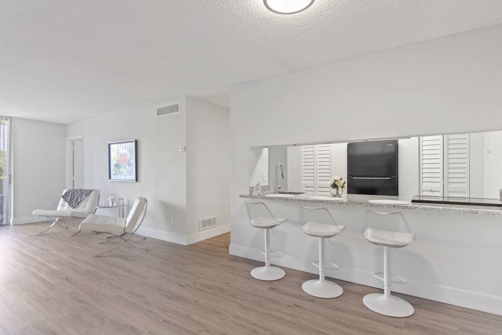 Model Living room and kitchen in Forest Place