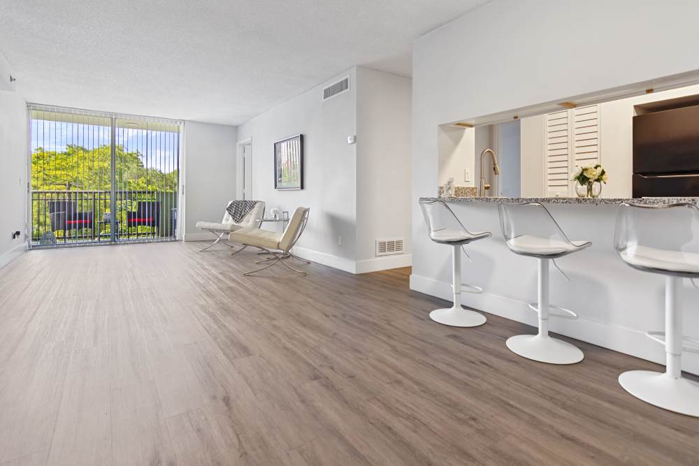 Model Living room and kitchen in Forest Place