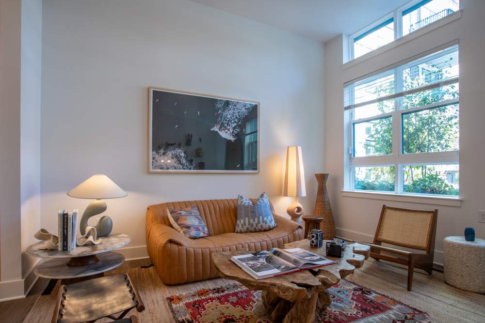 Open-concept living spaces at St. Albans Lofts in Raleigh, North Carolina
