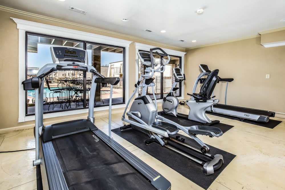 Fitness center at Council Crossing in Bethany, Oklahoma