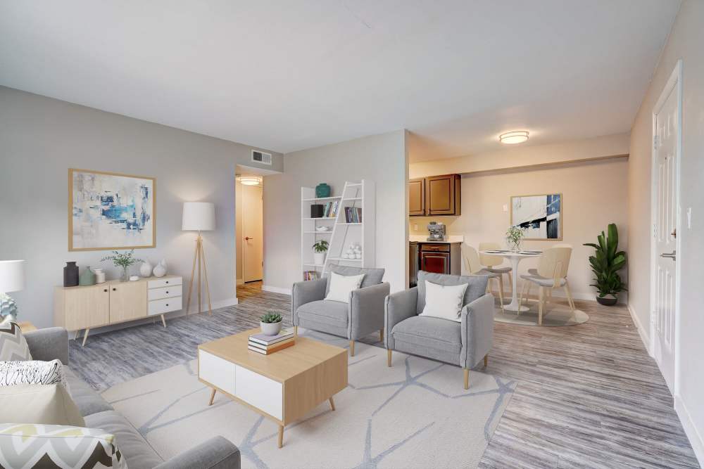 Living room with coffee tabel and sofa 