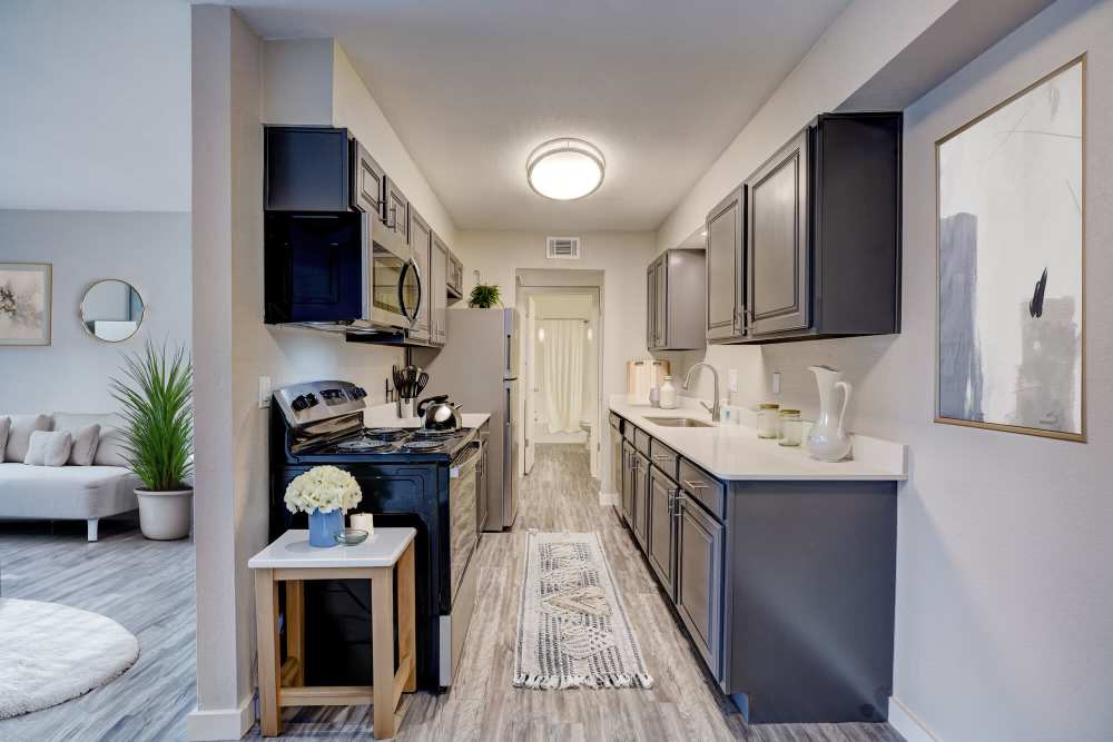 Kitchen with dome light at Council Crossing in Bethany, Oklahoma