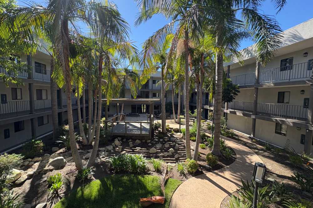 View of community from patio at The Indie Glendale Collection in Glendale, California
