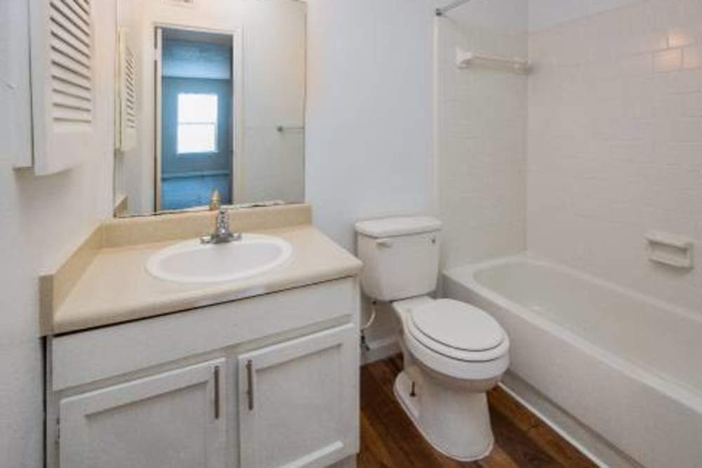 Bathroom at Baywood Apartments in Gretna, Louisiana