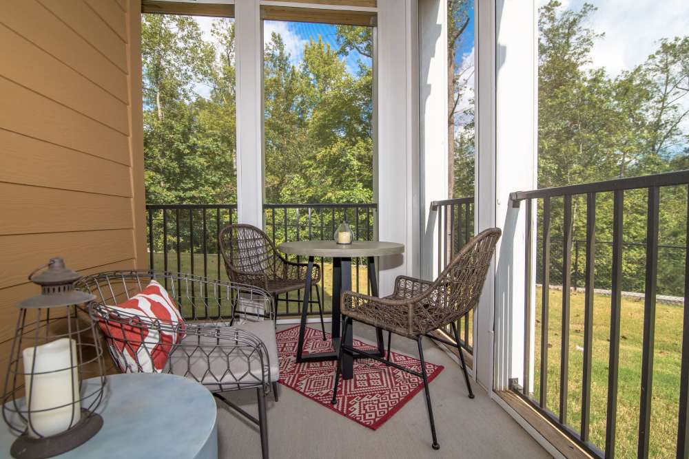 Patio at Lodge at Croasdaile Farm in Durham, North Carolina