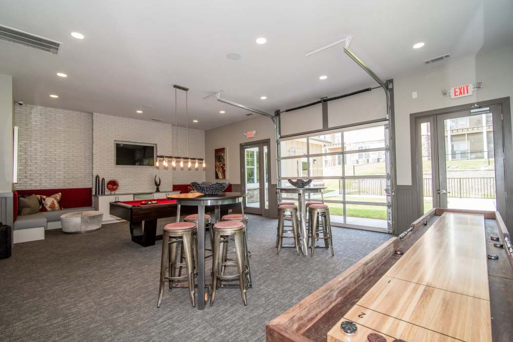 Recreational room at Lodge at Croasdaile Farm in Durham, North Carolina
