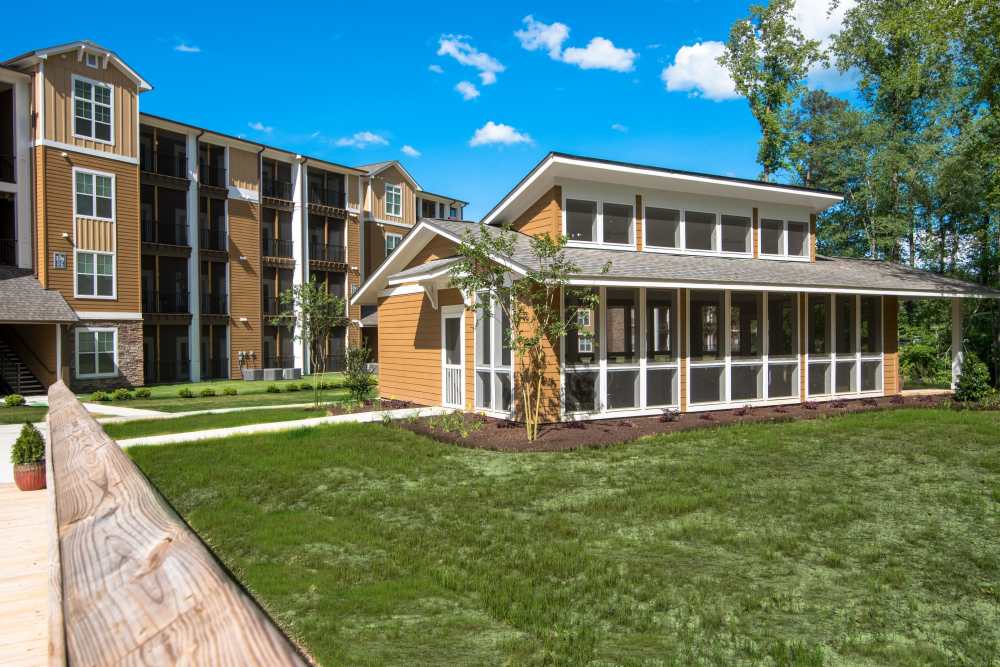 Backyard at Lodge at Croasdaile Farm in Durham, North Carolina