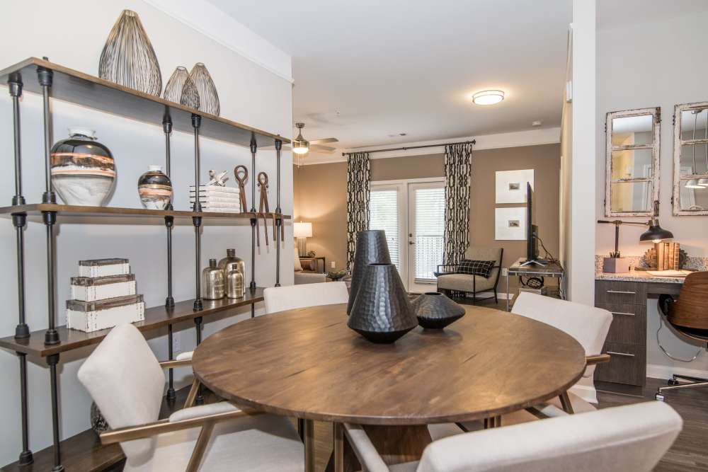 Table with decorative at Lodge at Croasdaile Farm in Durham, North Carolina