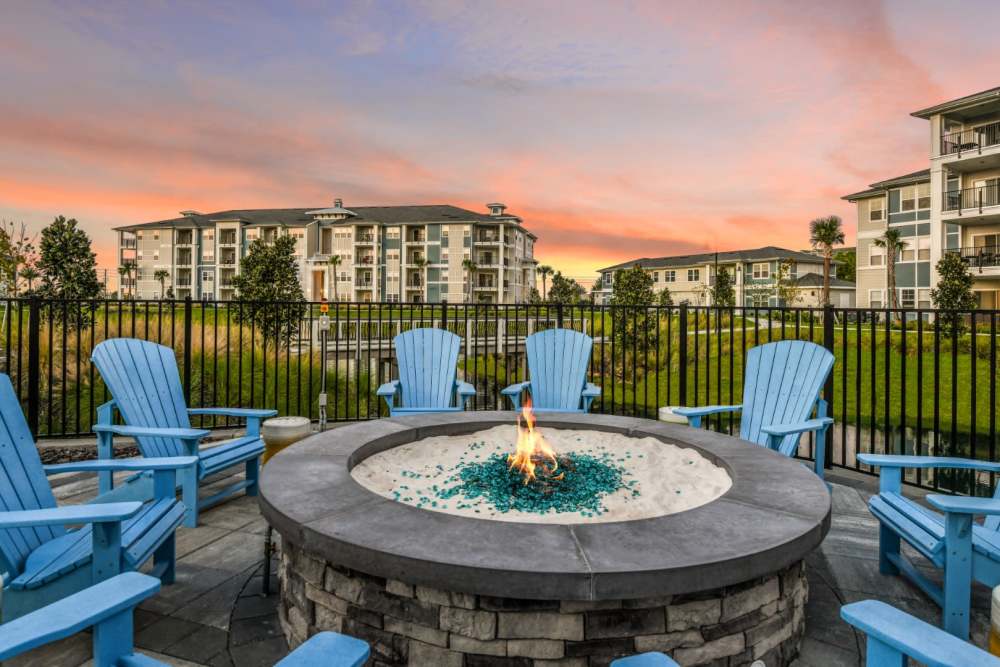 Firepit at Champions Vue Apartments in Davenport, Florida