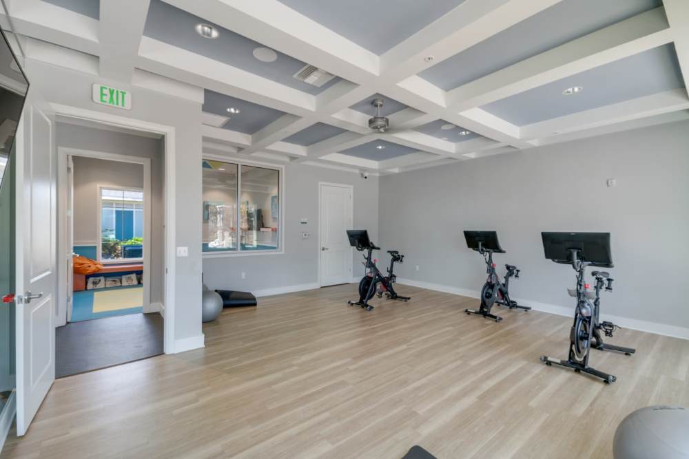 Gym at Champions Vue Apartments in Davenport, Florida