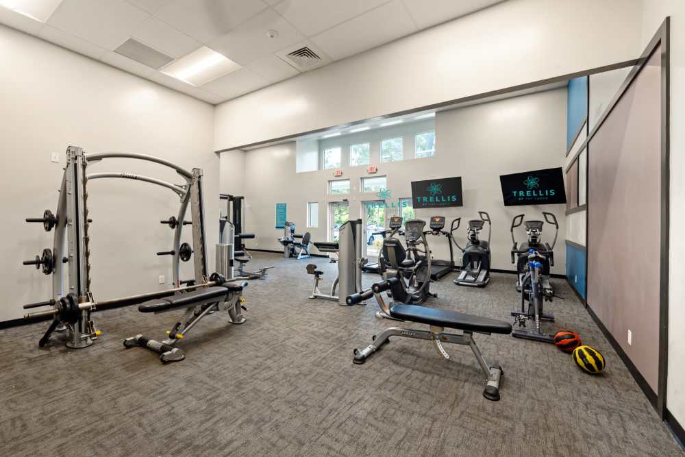 Fitness center at Trellis at the Lakes in St. Petersburg, Florida