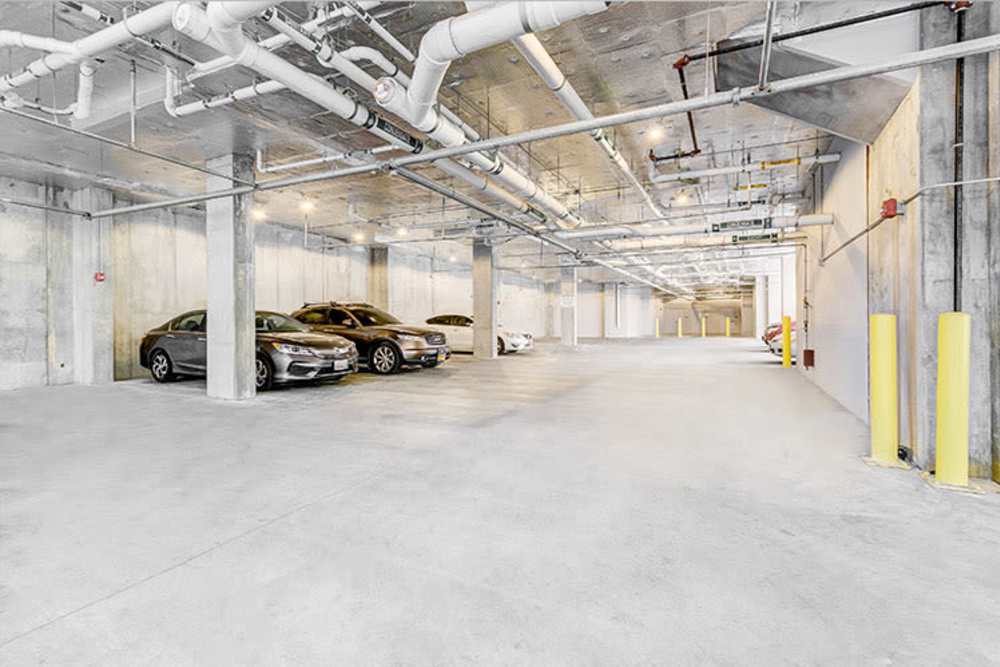 Carport parking at 300 North Apartments in Baltimore, Maryland