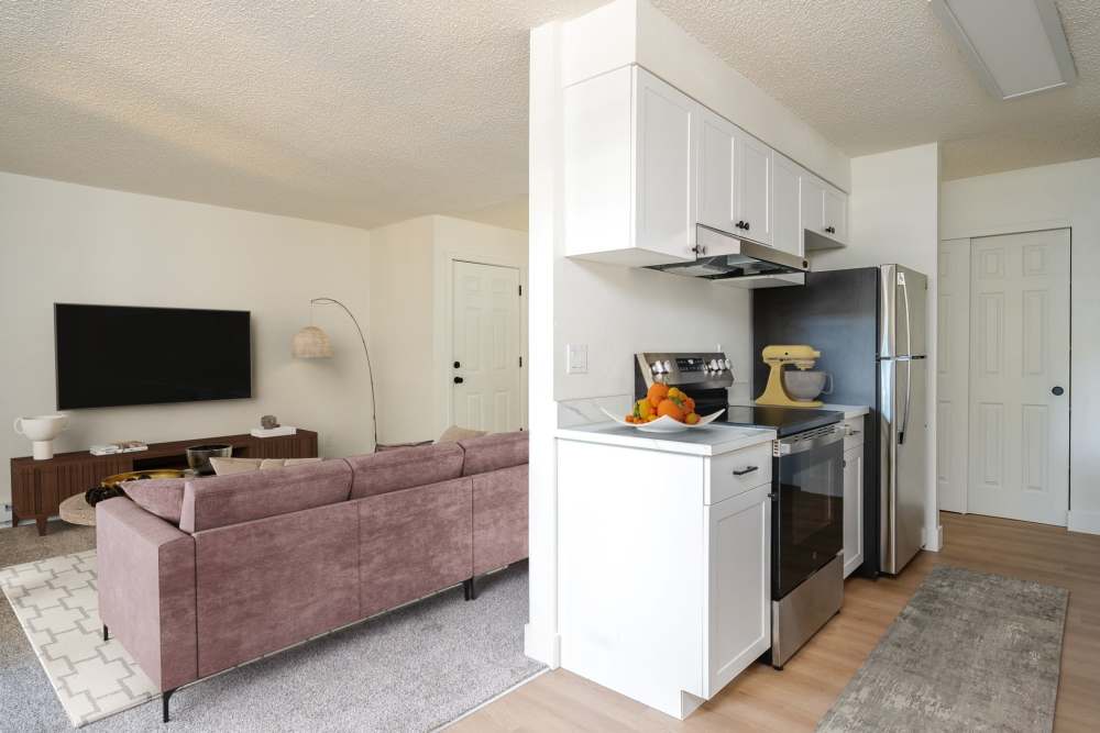 Kitchen area at Firwood Station in Portland, Oregon