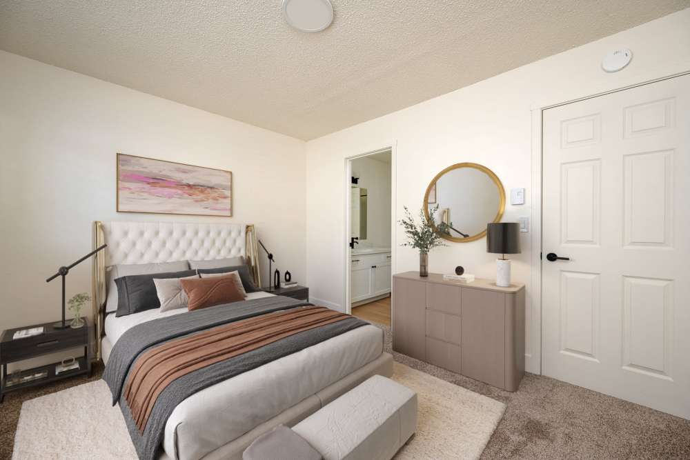 Bedroom at Firwood Station in Portland, Oregon