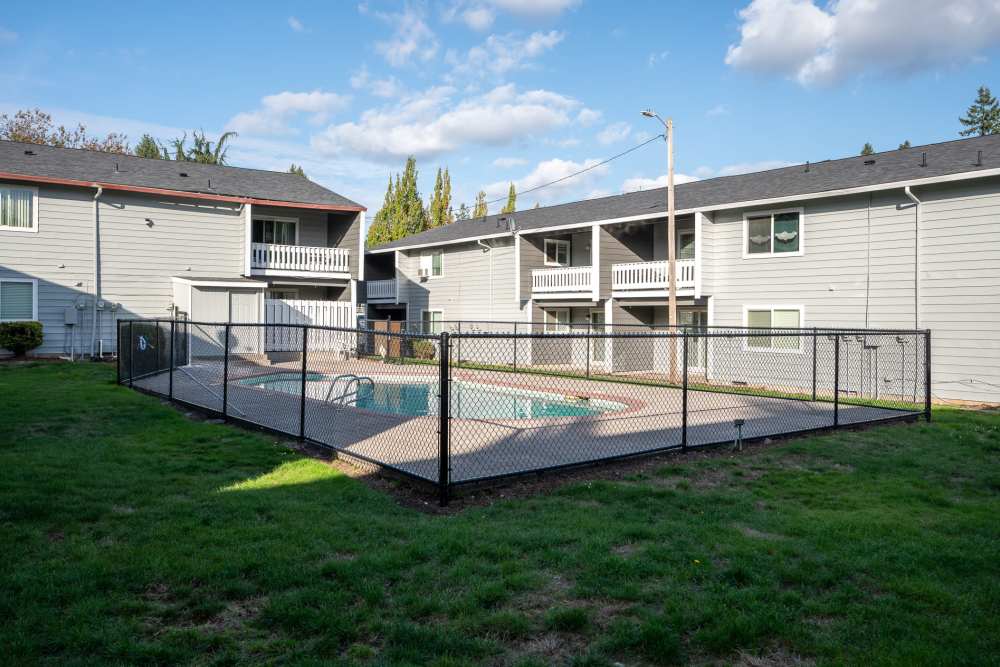 Pool area at Firwood Station in Portland, Oregon