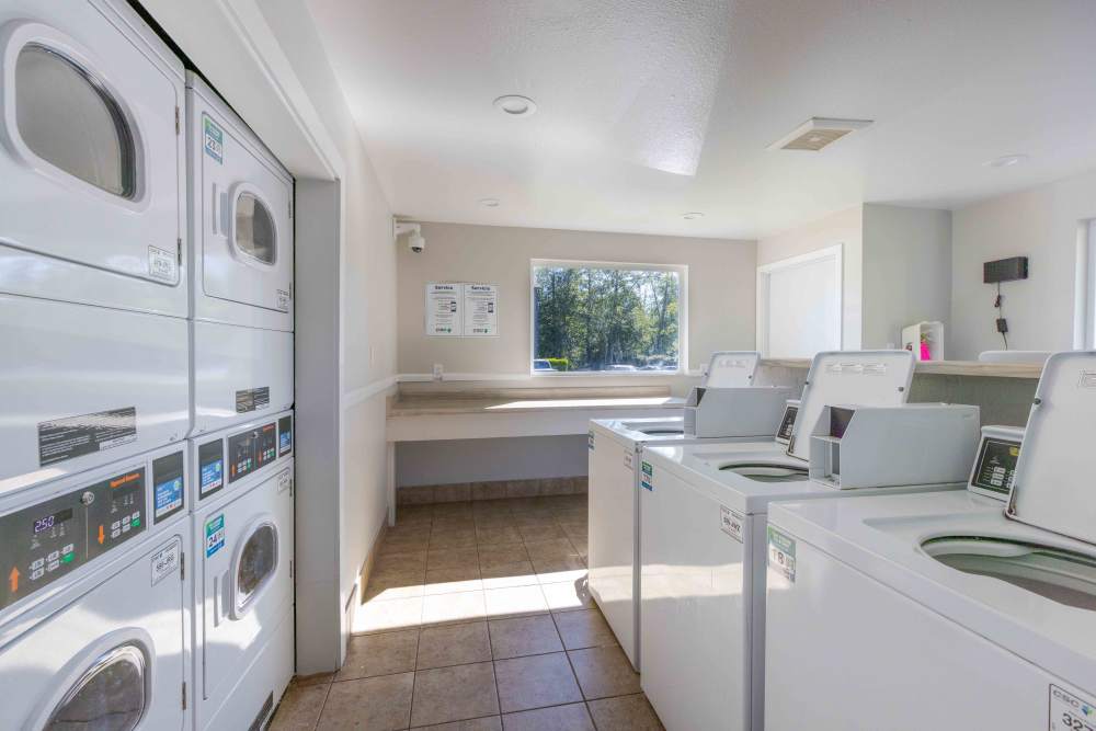 Laundry facility at Copperstone Apartment Homes in Everett, Washington