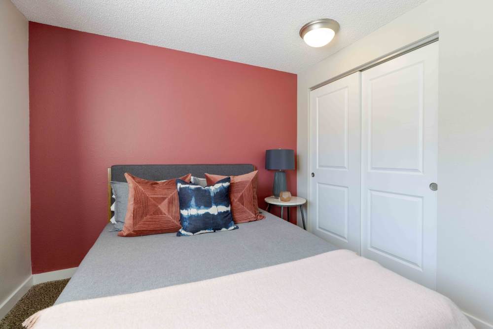Master bedroom at Copperstone Apartment Homes in Everett, Washington