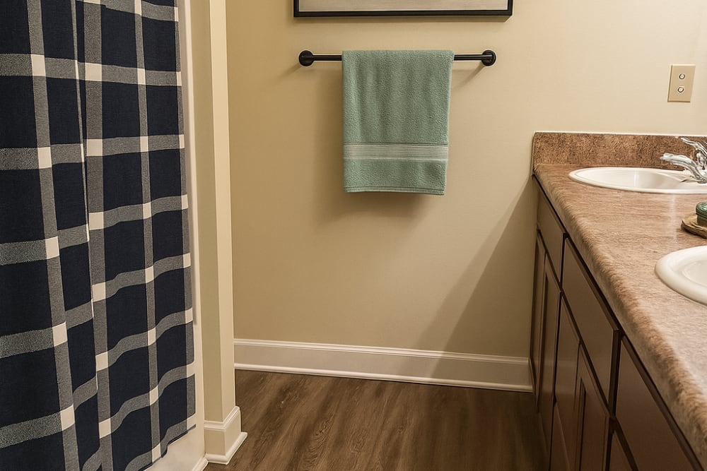 Bathroom at Tabby Villa Apartments in Savannah, Georgia
