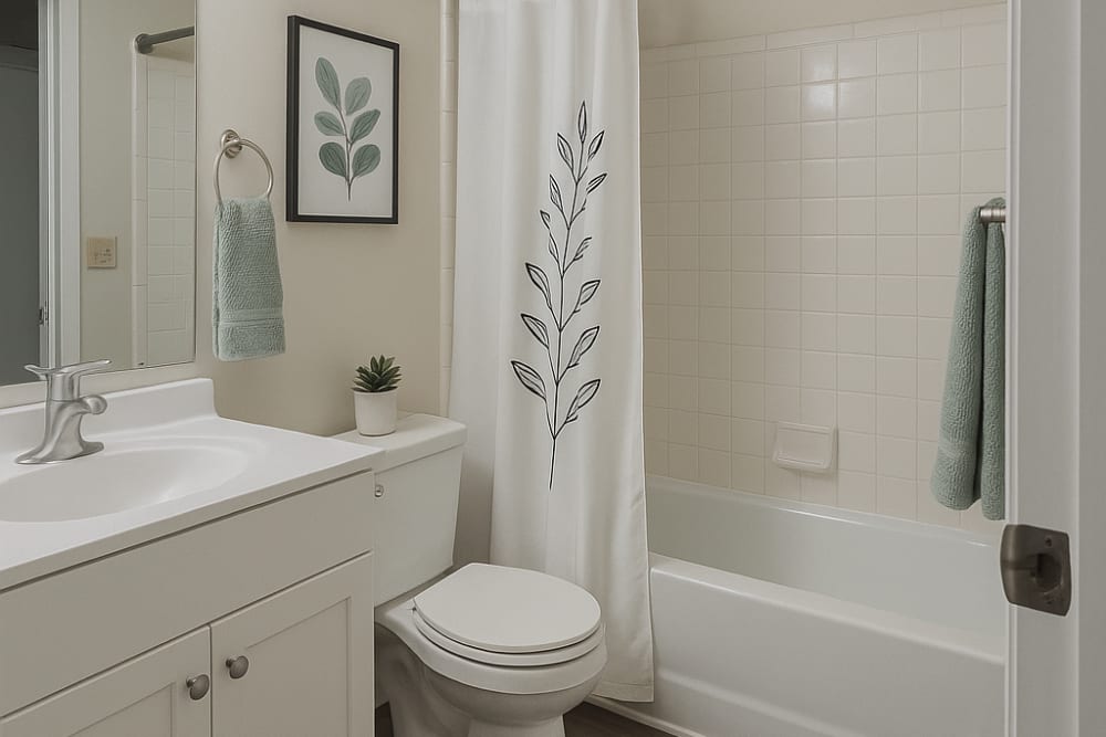 Bathroom at Tabby Villa Apartments in Savannah, Georgia