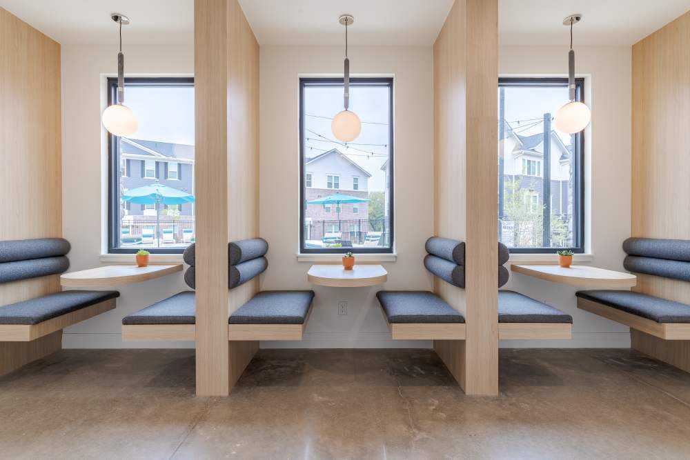 Bright community spaces in The Ramsay in Springdale, Arkansas