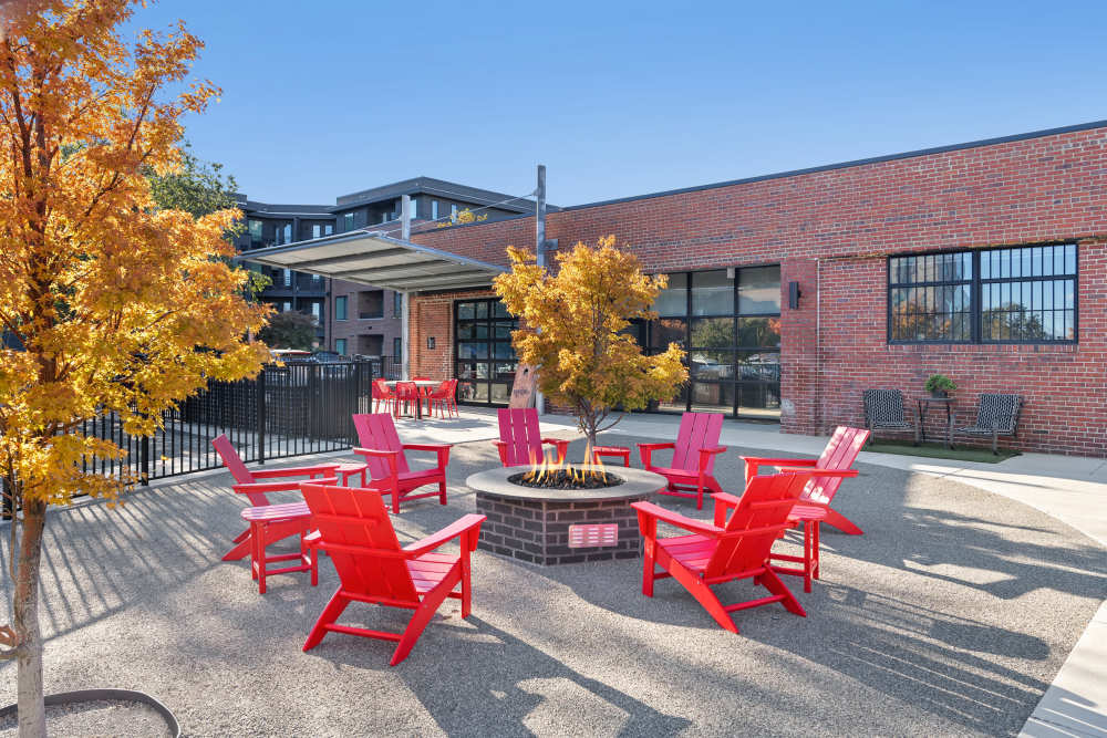 Outdoor lounge at The Preserve Scott's Addition in Richmond, Virginia