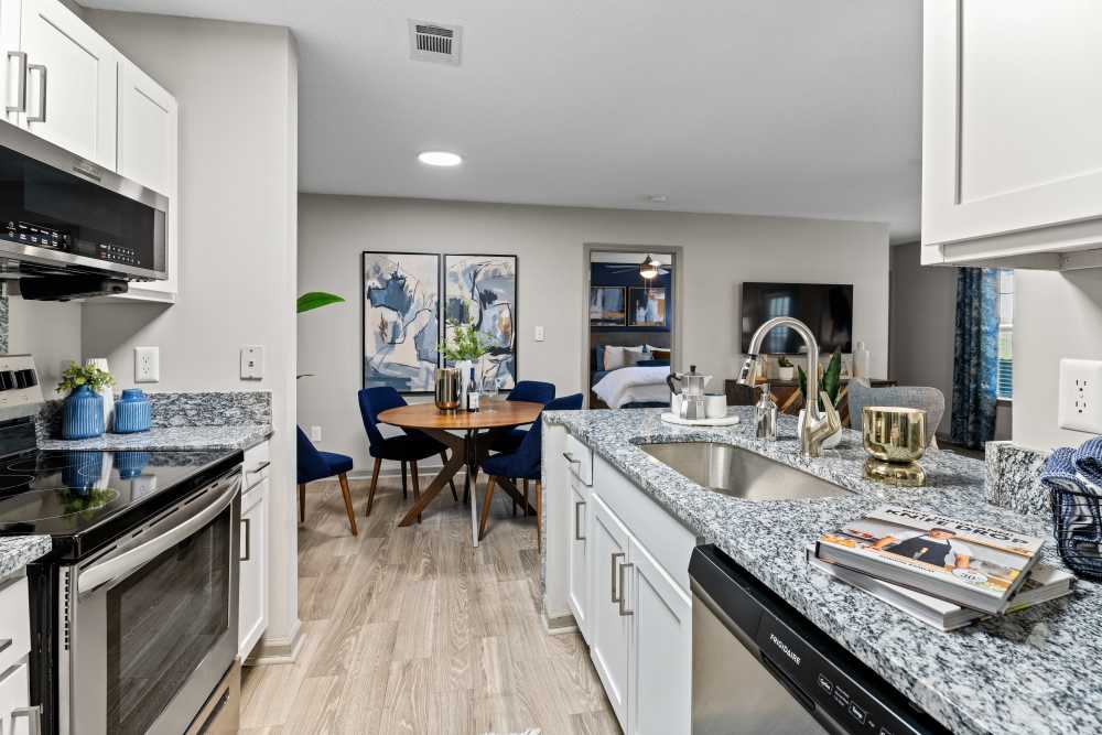 Furnished model unit at Ascent Apartment Homes in Asheville, North Carolina